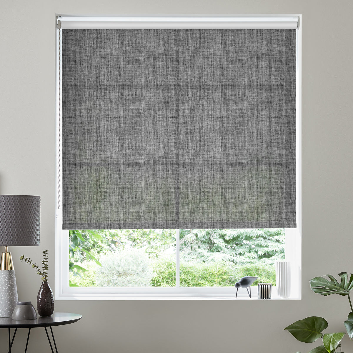 Illusion Texture Made to Measure Roller Blind Charcoal 5