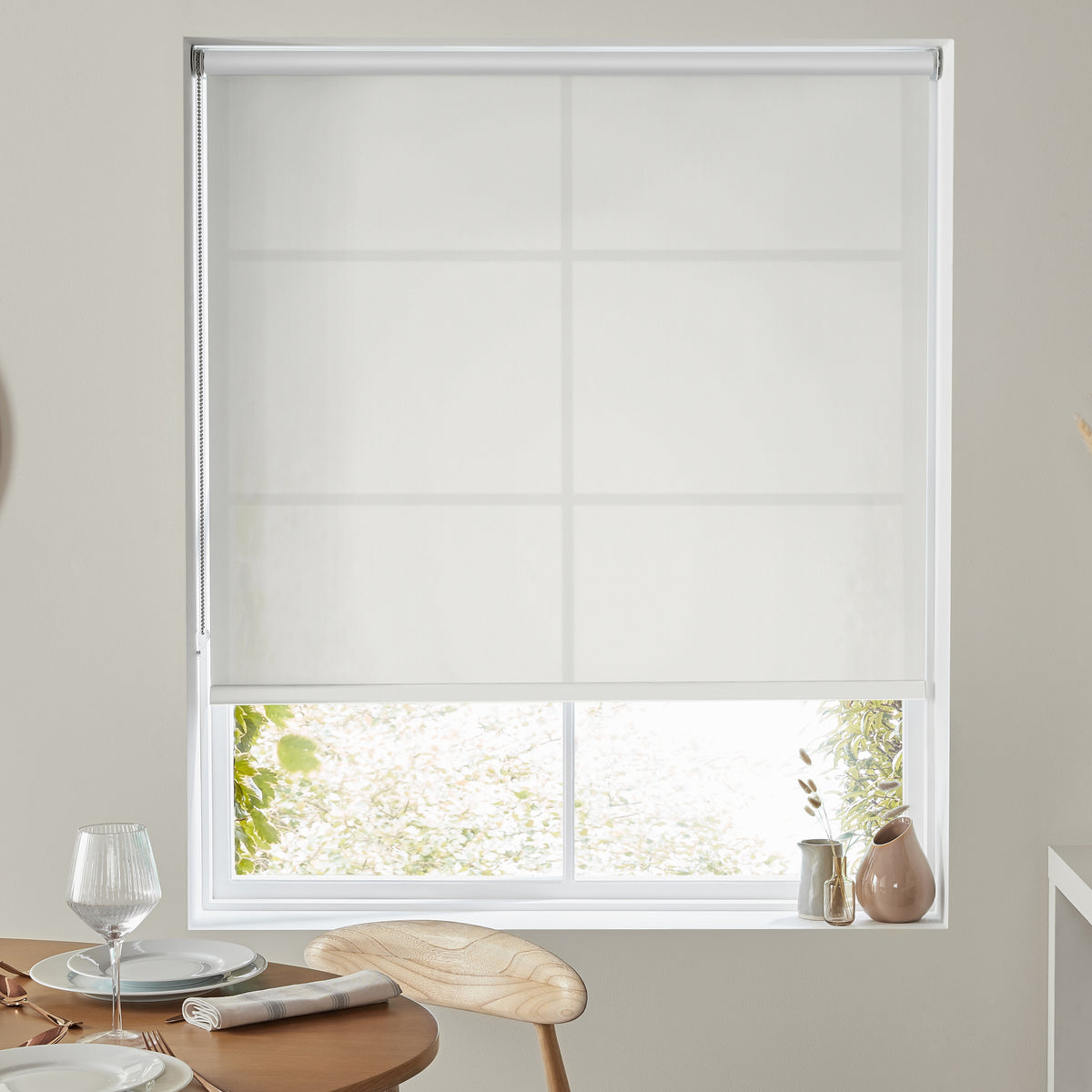 Illusion Made to Measure Roller Blind White 8