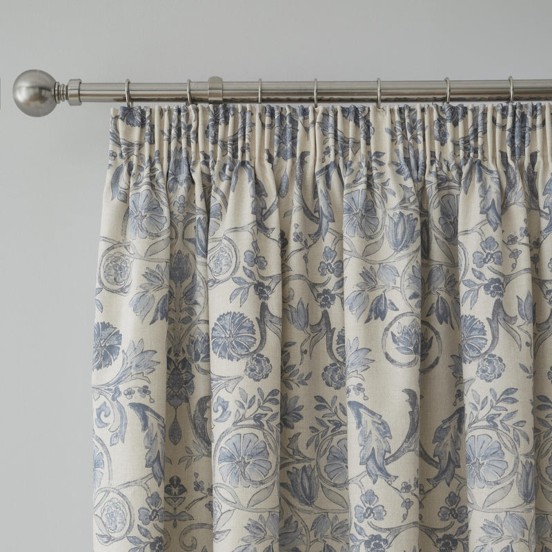 Dreams & Drapes Averie Ready Made Pencil Pleat Curtains Blue
