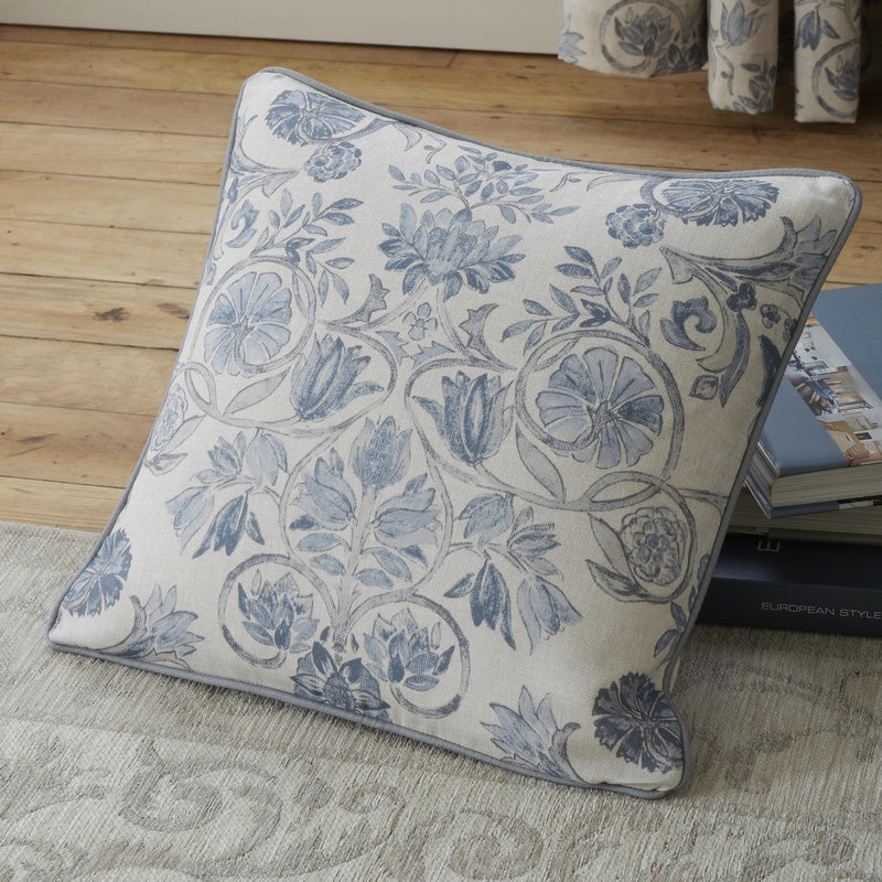Dreams & Drapes Averie Ready Made Pencil Pleat Curtains Blue