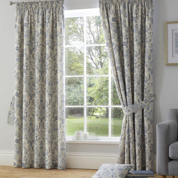 Dreams & Drapes Averie Ready Made Pencil Pleat Curtains Blue