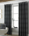 Aviemore Ready Made Lined Eyelet Curtains Grey