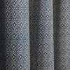 Aztec Ready Made Pencil Pleat Curtains Navy