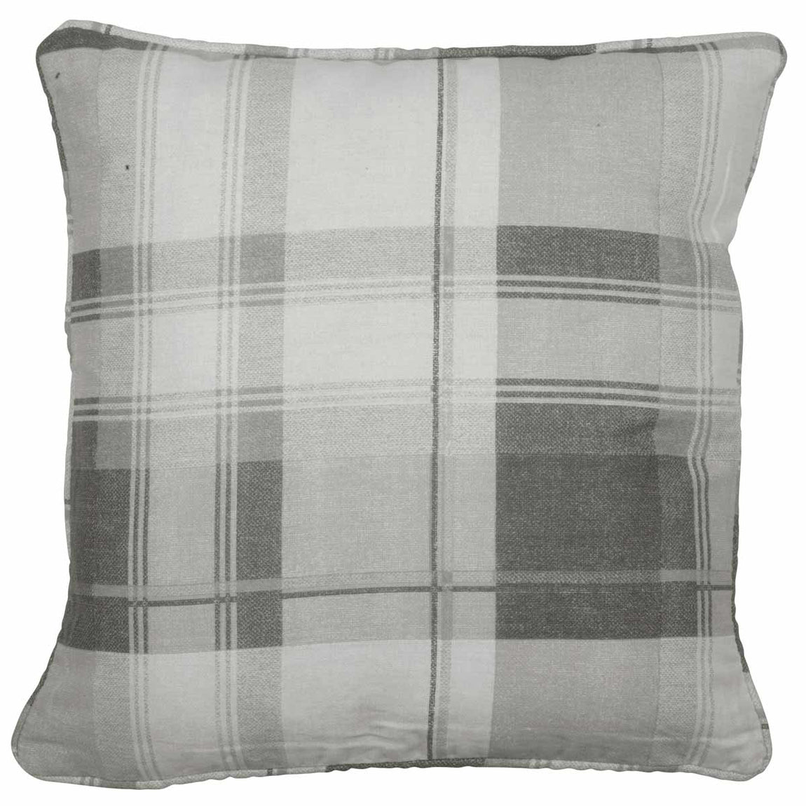 Fusion Balmoral Check Filled Cushion 43cm x 43cm Slate