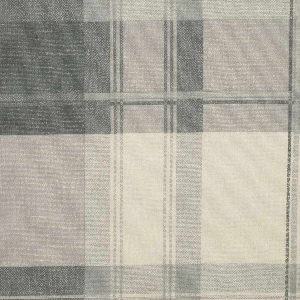 Fusion Balmoral Check Lined Ready Made Eyelet Curtains Slate