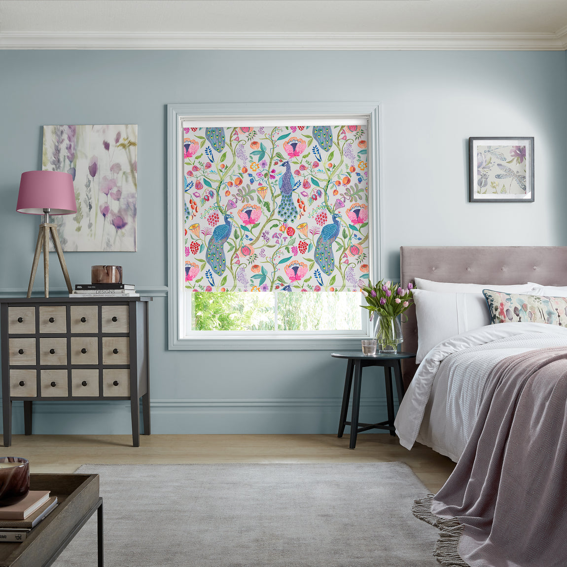 Voyage Barabadur Made to Measure Blackout Roller Blind Summer Linen