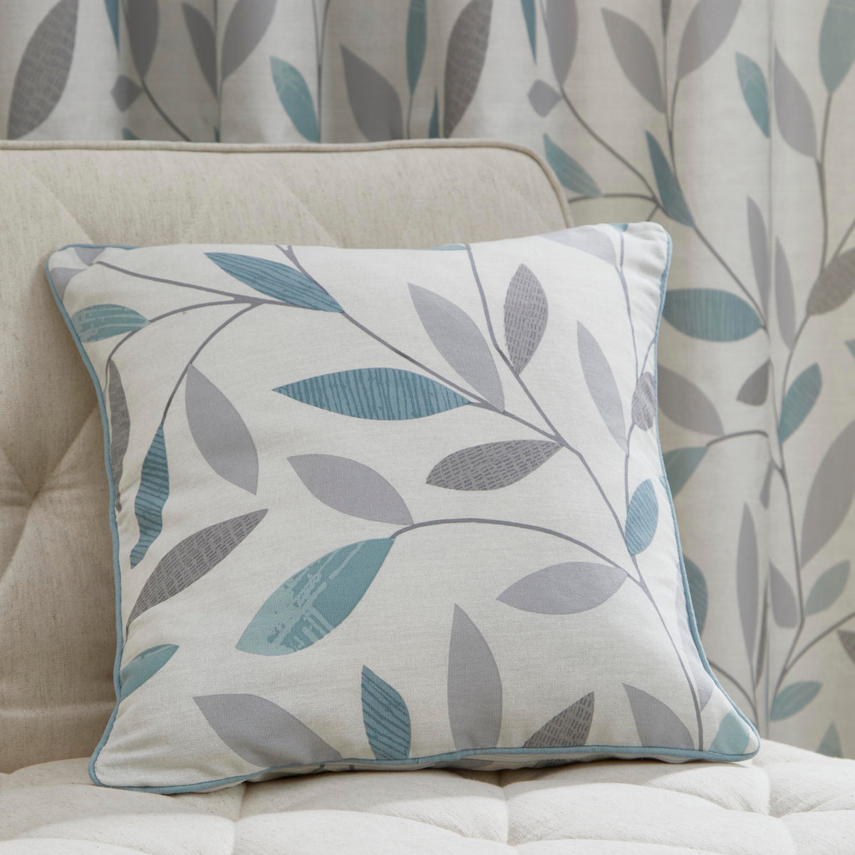 Fusion Beechwood 43cm x 43cm Filled Cushion Duck Egg