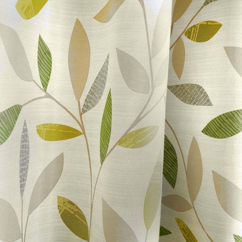 Fusion Beechwood Ready Made Eyelet Curtains Green
