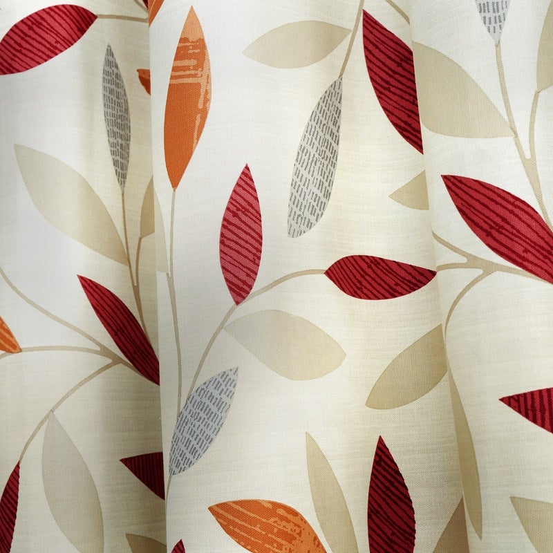 Fusion Beechwood Ready Made Eyelet Curtains Red