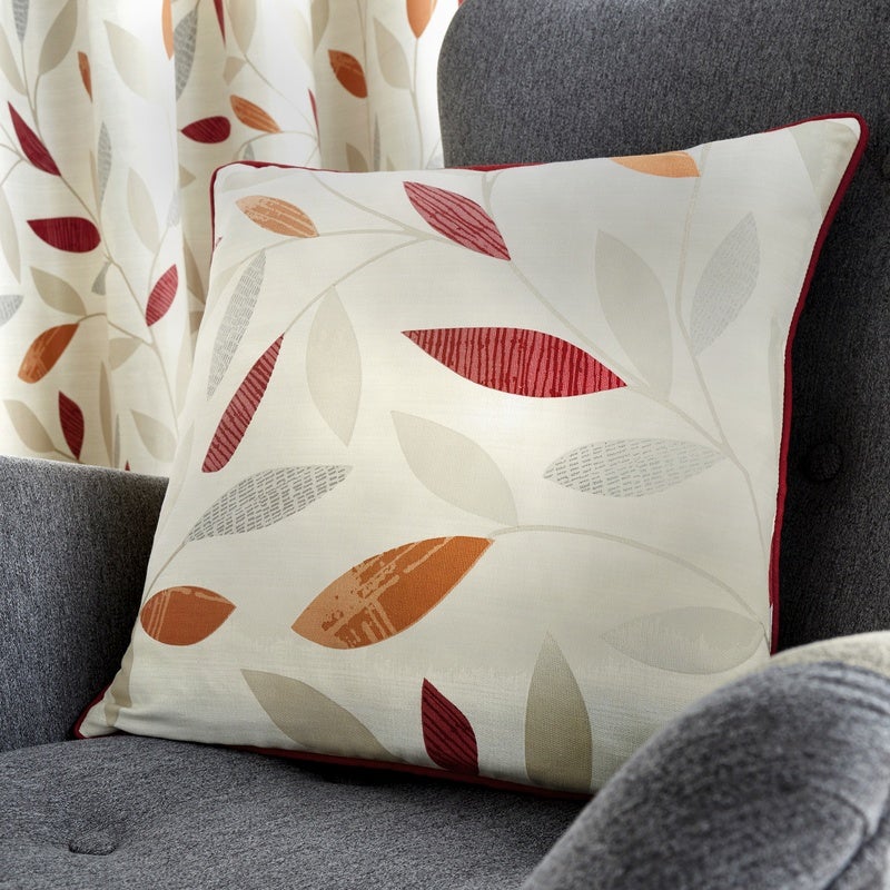 Fusion Beechwood Ready Made Eyelet Curtains Red