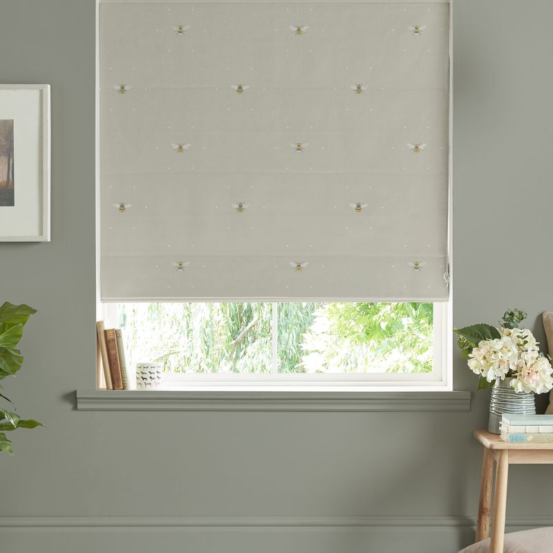 Sophie Allport Bees Made to Measure Roman Blind Soft Linen