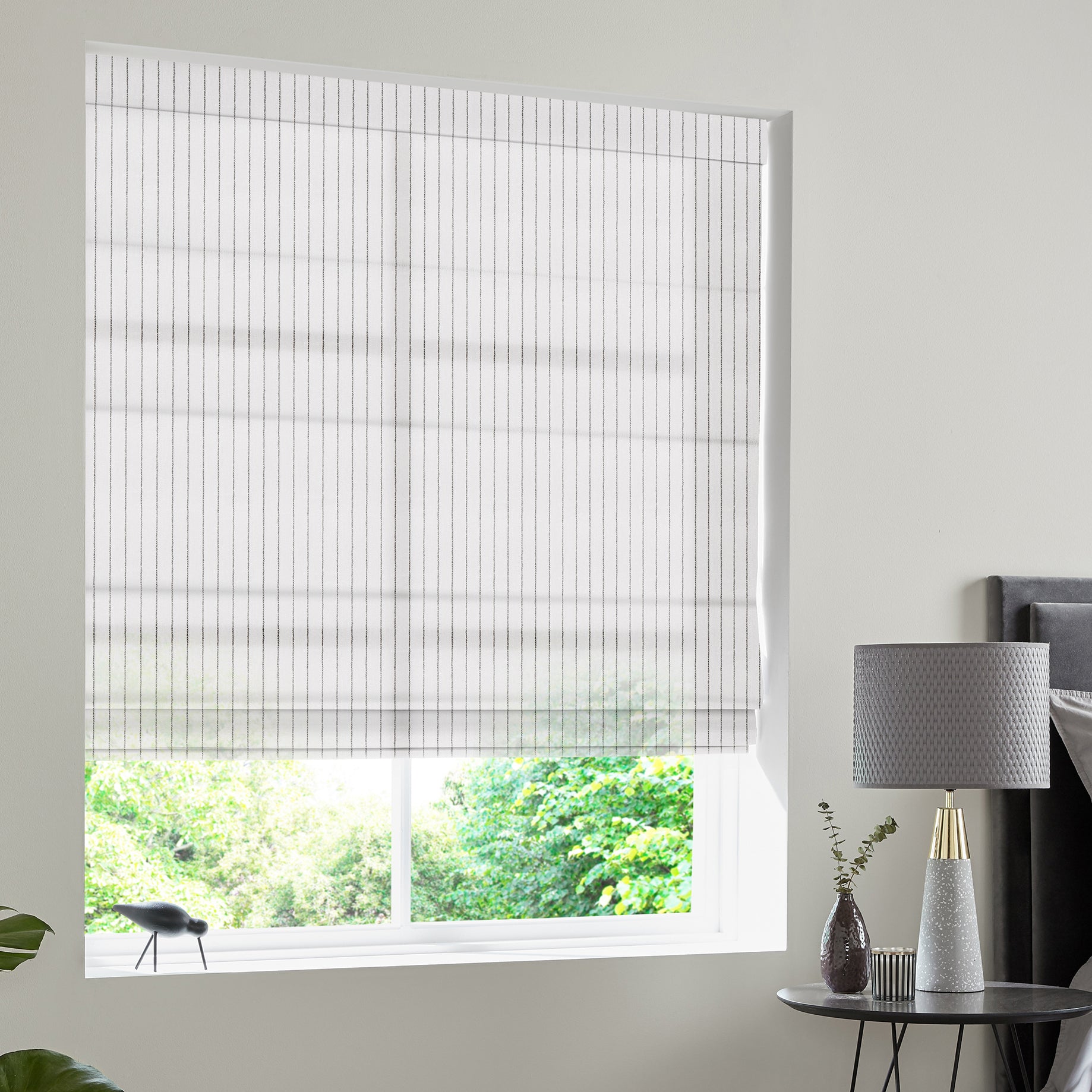 Brinley Made To Measure Sheer Voile Roman Blind in Slate 4.8 Star