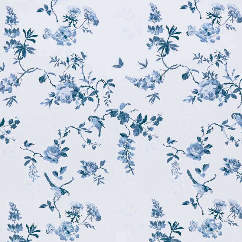Cath Kidston - Birds And Roses Fabric Blue
