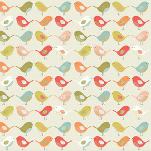 Birds Cotton Fabric Multi NOW £10.83