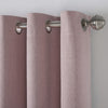 Blackout Linen Look Ready Made Eyelet Curtains Blush