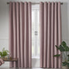 Blackout Linen Look Ready Made Eyelet Curtains Blush