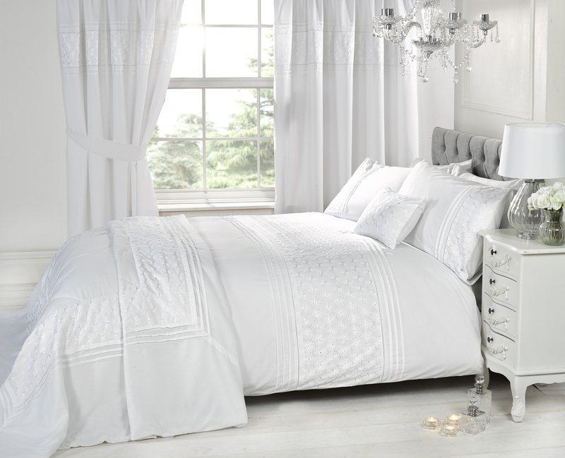 Everdene Duvet Cover Bedding Set White