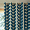 Orla Kiely Botanica Ready Made Eyelet Blackout Curtains Marine