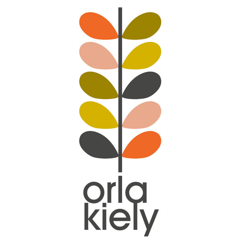 Orla Kiely Botanica Ready Made Eyelet Blackout Curtains Marine