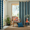 Orla Kiely Botanica Ready Made Eyelet Blackout Curtains Marine