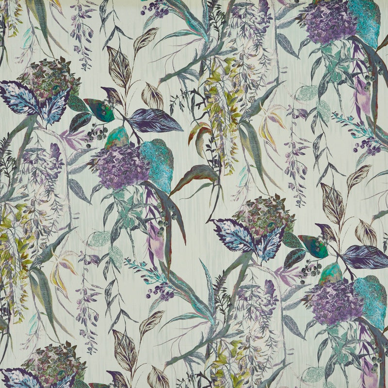Botanist Velvet Curtain Fabric Evergreen