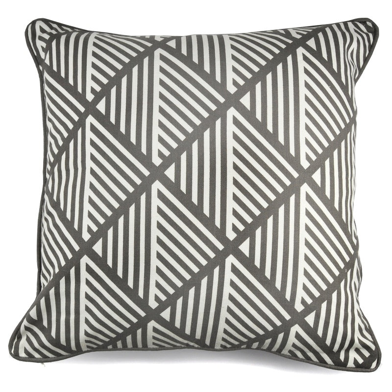 Brooklyn Filled Cushion In Grey Cushions Terrys Fabrics