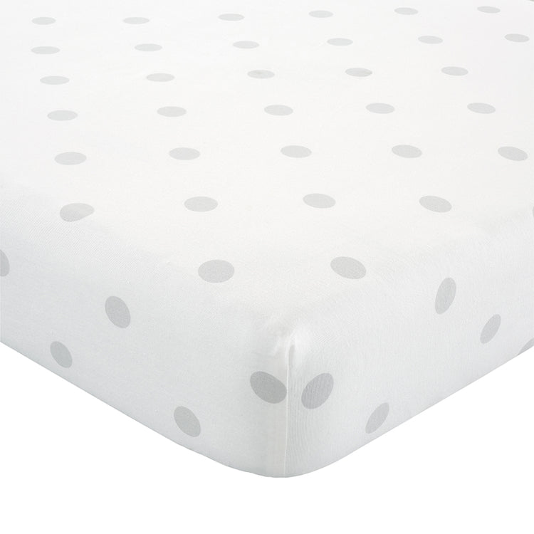 Grey Catherine Lansfield Brushed Spot Bed Linen Fitted Sheet Terrys