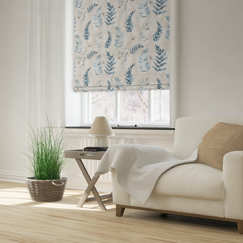 Bude Made to Measure Roman Blind Sky Blue
