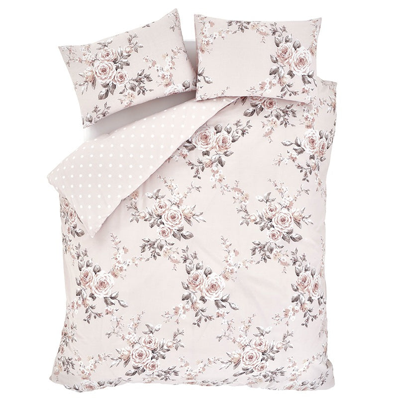 Catherine Lansfield Canterbury Duvet Cover Bedding Set Blush