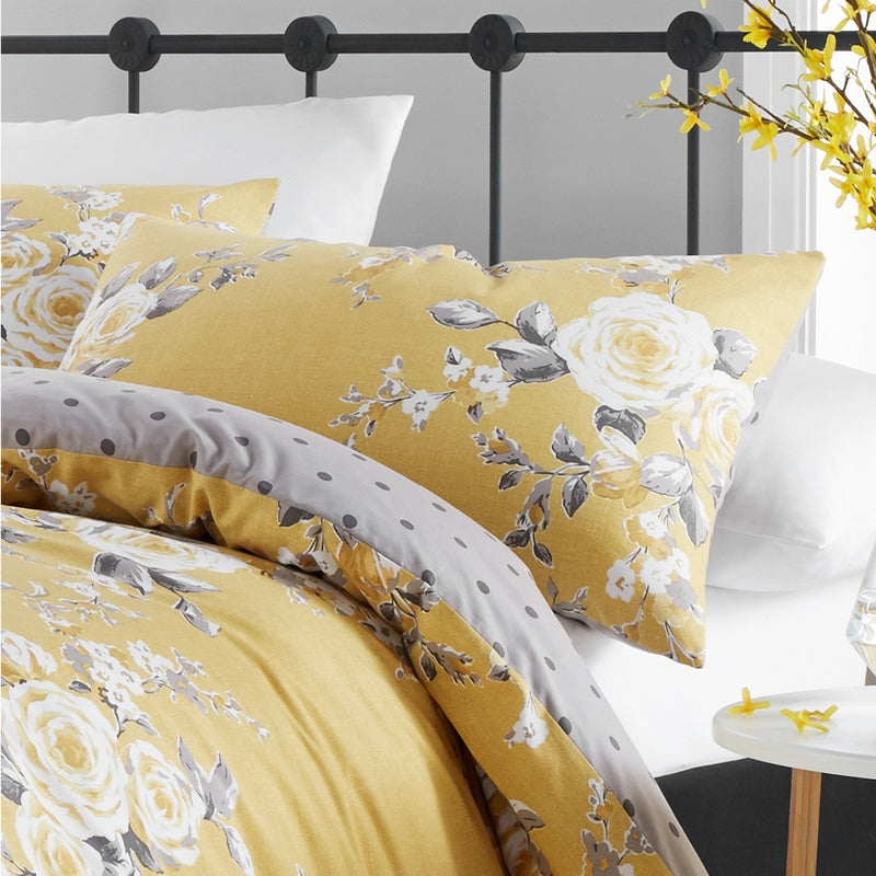 Catherine Lansfield Canterbury Duvet Cover Bedding Set Ochre