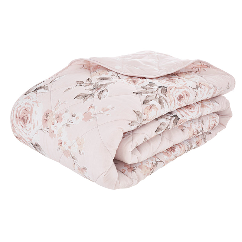 Catherine Lansfield Canterbury 220cm x 230cm Bedspread Blush