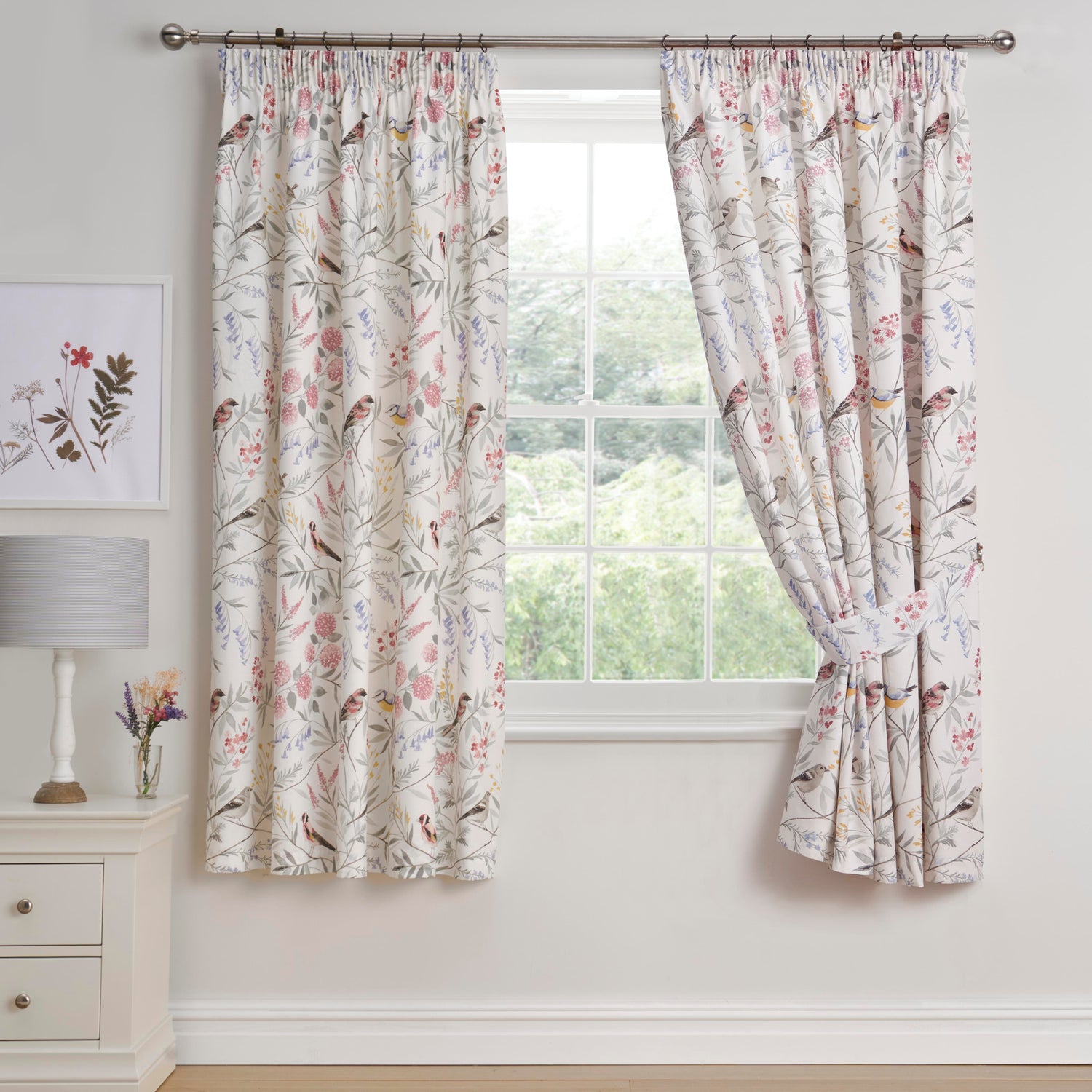 Dreams & Drapes Caraway Ready Made Curtains 66''x72'' Pink