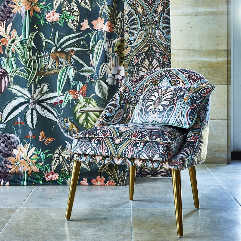 Prestigious Textiles Barbados Velvet Fabric Lagoon