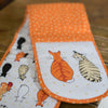 Ulster Weavers Cats In Waiting Double Oven Glove Orange