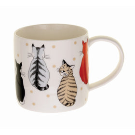 Ulster Weavers Cats In Waiting Mug New Bone China Orange