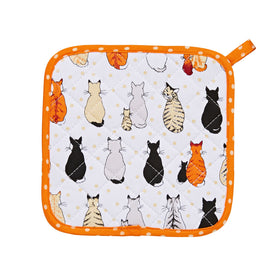 Ulster Weavers Cats In Waiting Pot Mat Orange