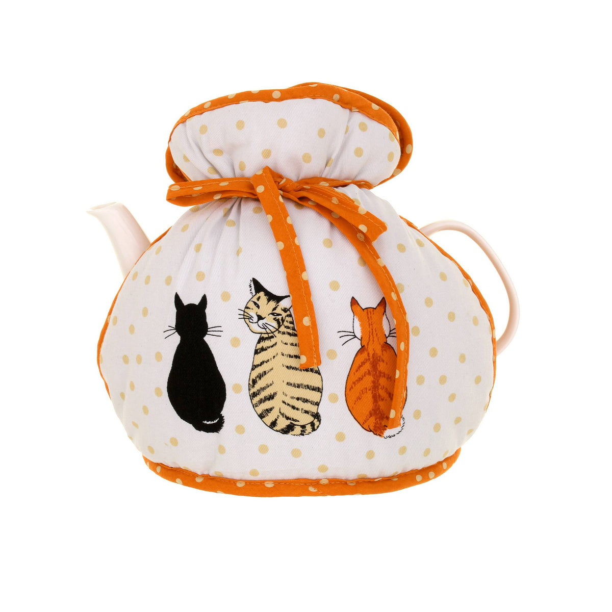 Ulster Weavers Cats In Waiting Tea Cosy Muff Orange