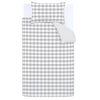 Bianca Check And Stripe Duvet Cover Bedding Set Grey