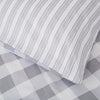 Bianca Check And Stripe Duvet Cover Bedding Set Grey