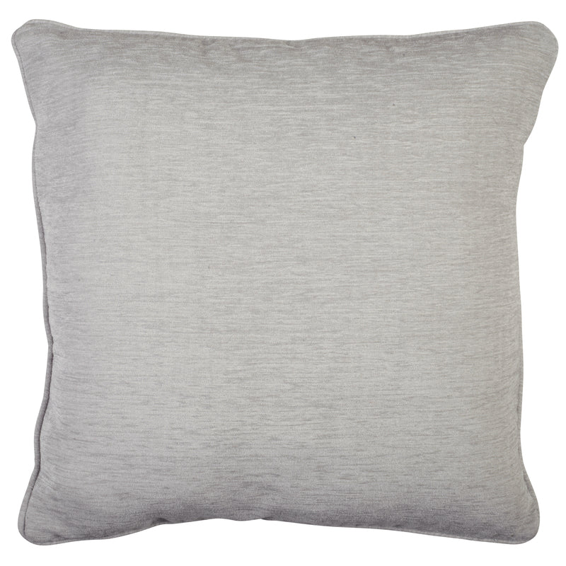 Chenille Plain Filled Cushion 45cm x 45cm Silver