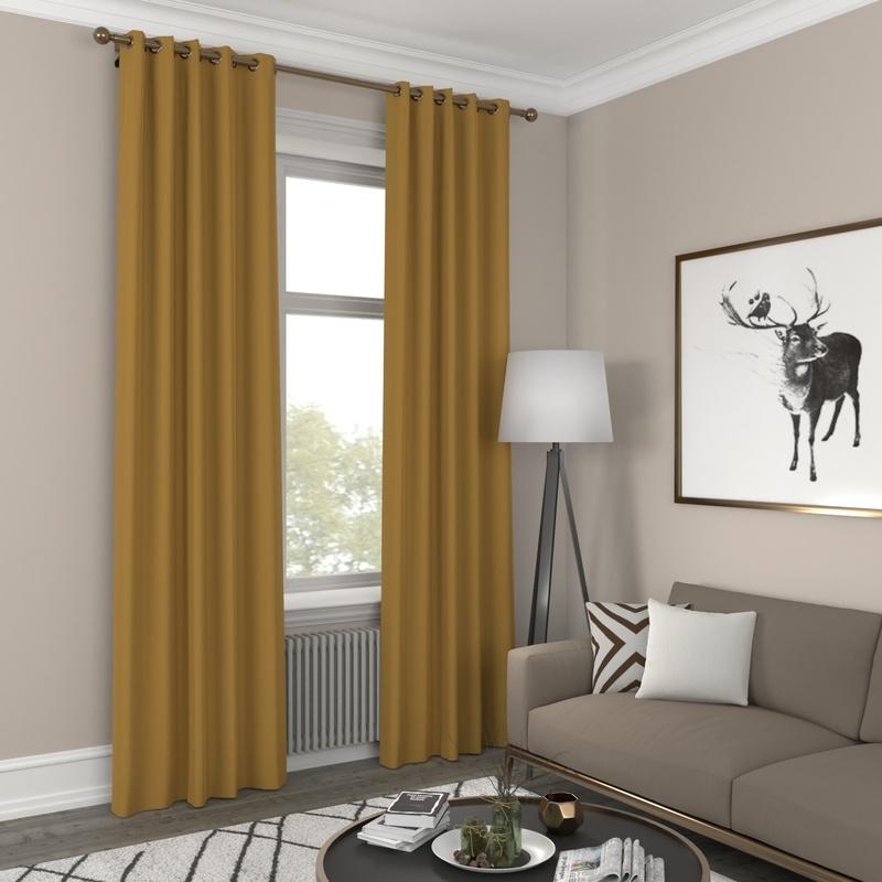Clarence Velvet Made to Measure Curtain Gold