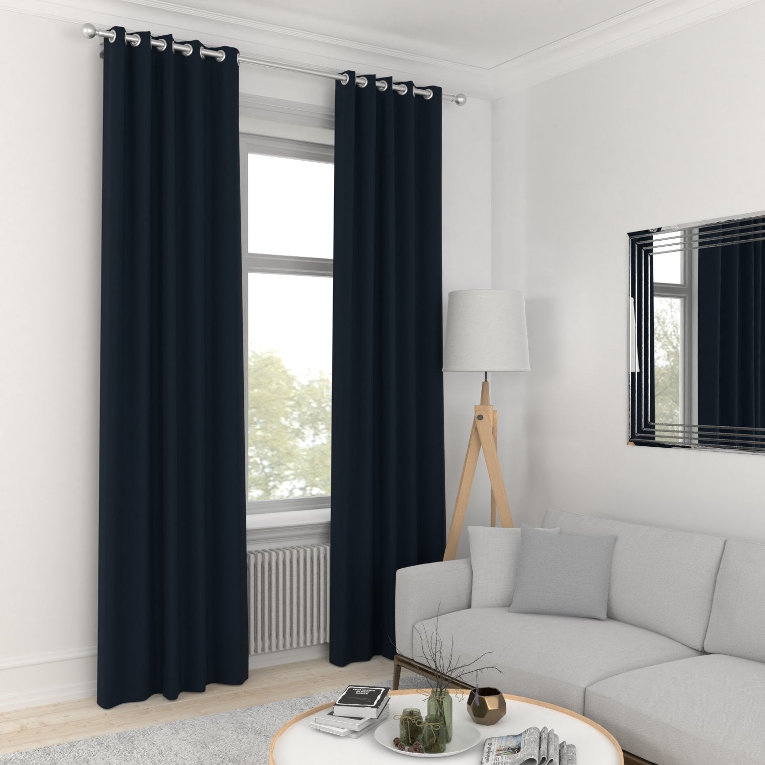 Clarence Velvet Made to Measure Curtain Ink
