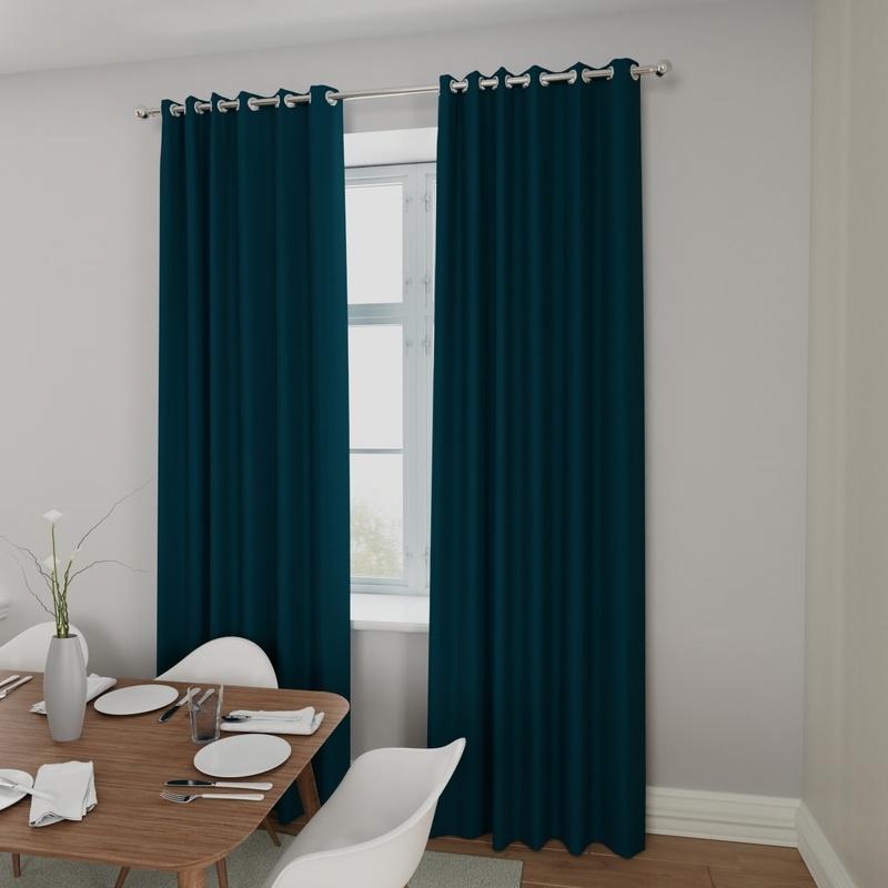 Clarence Velvet Made to Measure Curtain Petrol