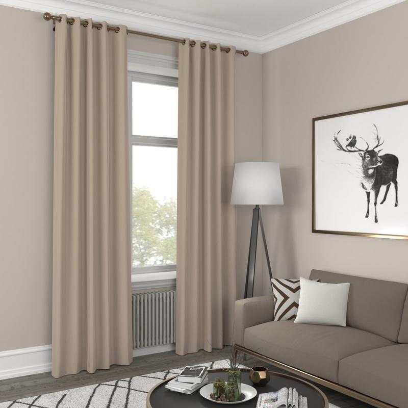 Clarence Velvet Made to Measure Curtain Taupe