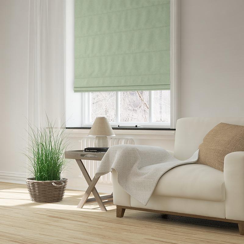 Clarence Velvet Made to Measure Roman Blind Sage