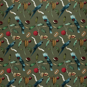 Ashley Wilde Cockatoo Fabric Olive