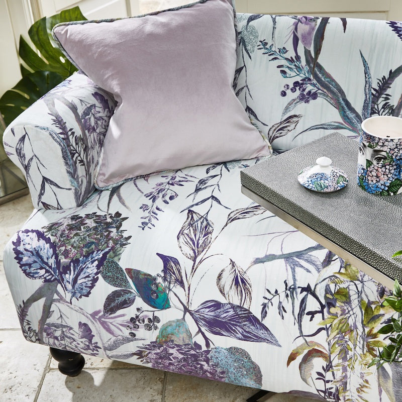Prestigious Textiles Botanist Velvet Fabric Peacock
