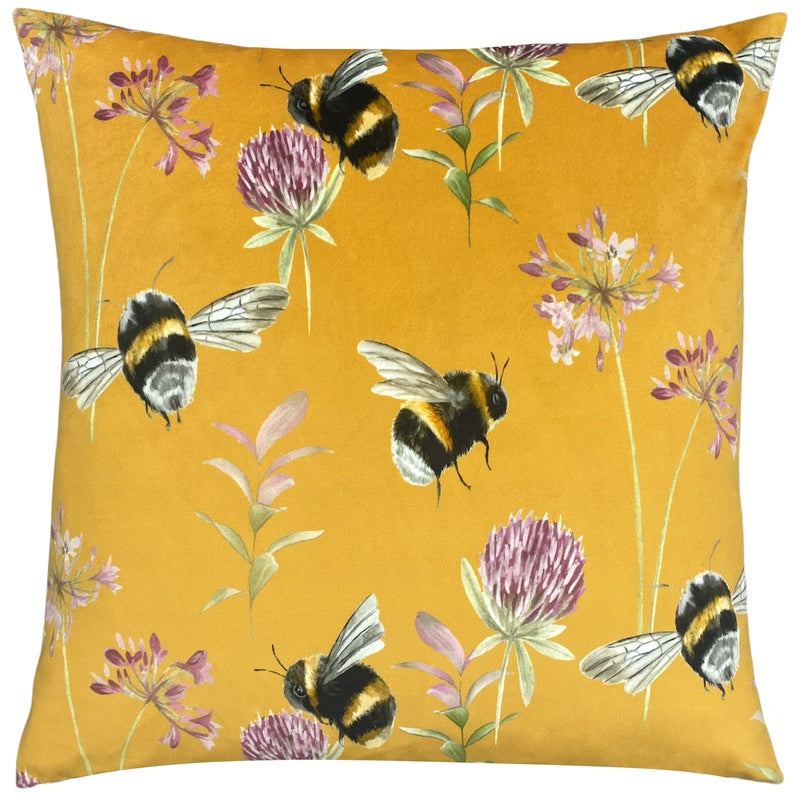 Evans Lichfield Country Bee Garden Filled Cushion 43cm x 43cm Honey