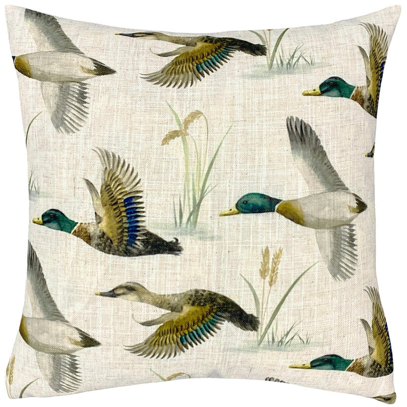 Country Duck Pond Filled Cushion 43cm x 43cm Multicolour