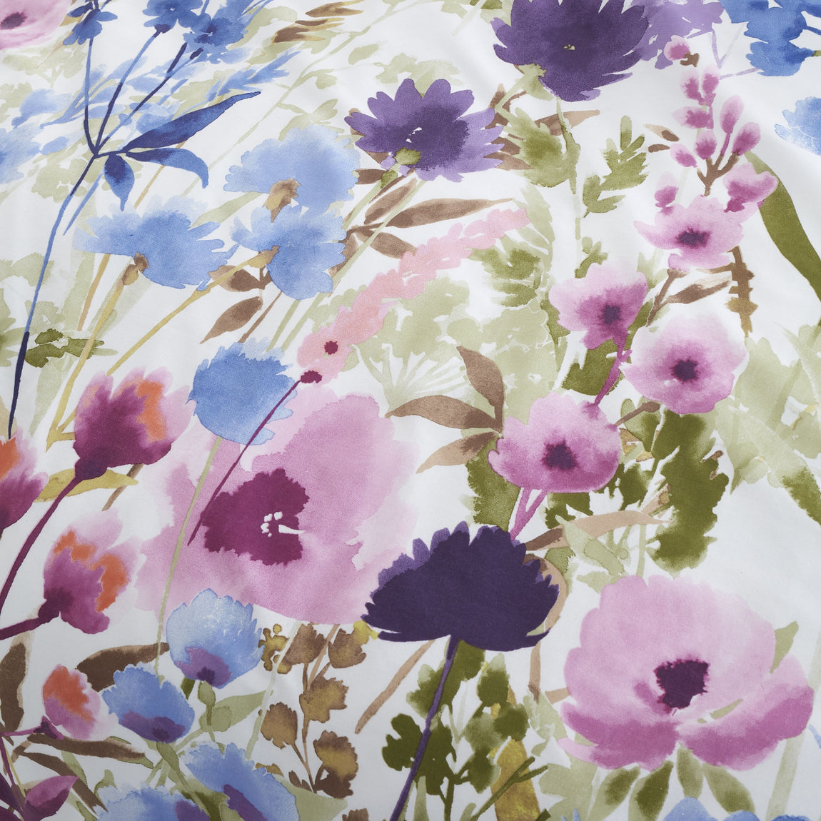 Catherine Lansfield Countryside Floral Duvet Cover Bedding Set Pink Blue